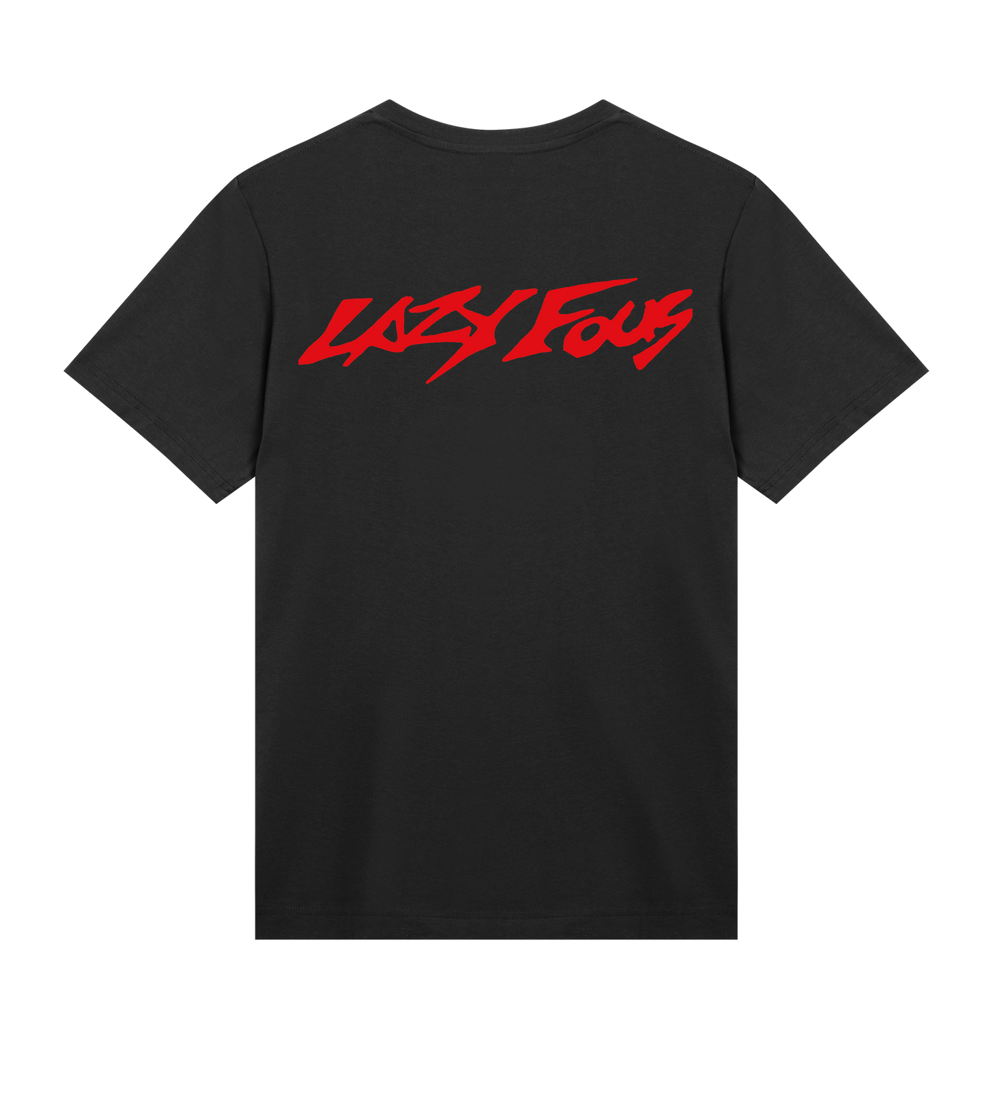 Lazy Fous Black on Red Tee